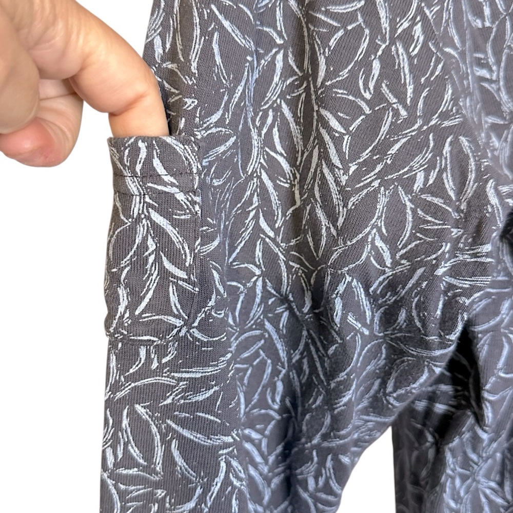 Fresh Produce Blue Gray Relaxed Top Abstract Beachy Cruise Travel‎ XL #21354 - Picture 5 of 11